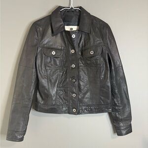 Better World Fashion, 100% recycled leather Rockstar wester Jacket, size small